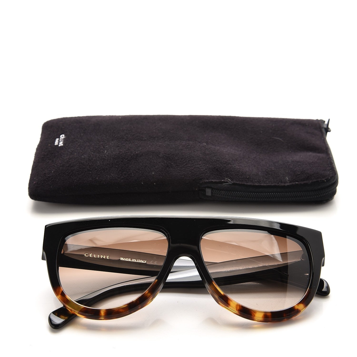Celine Shadow Sunglasses CL 41026/S Black Havana 7 of 7