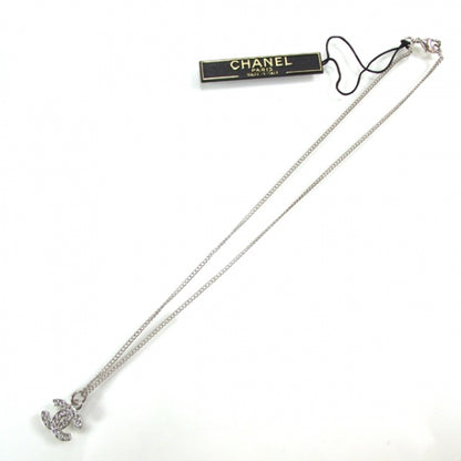 Chanel Crystal CC Necklace Silver 1 of 5