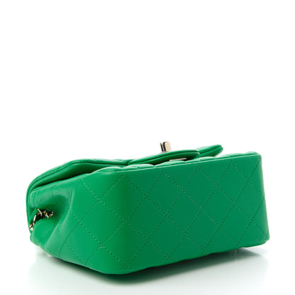 Chanel Lambskin Quilted Mini Square Flap Green 4 of 10