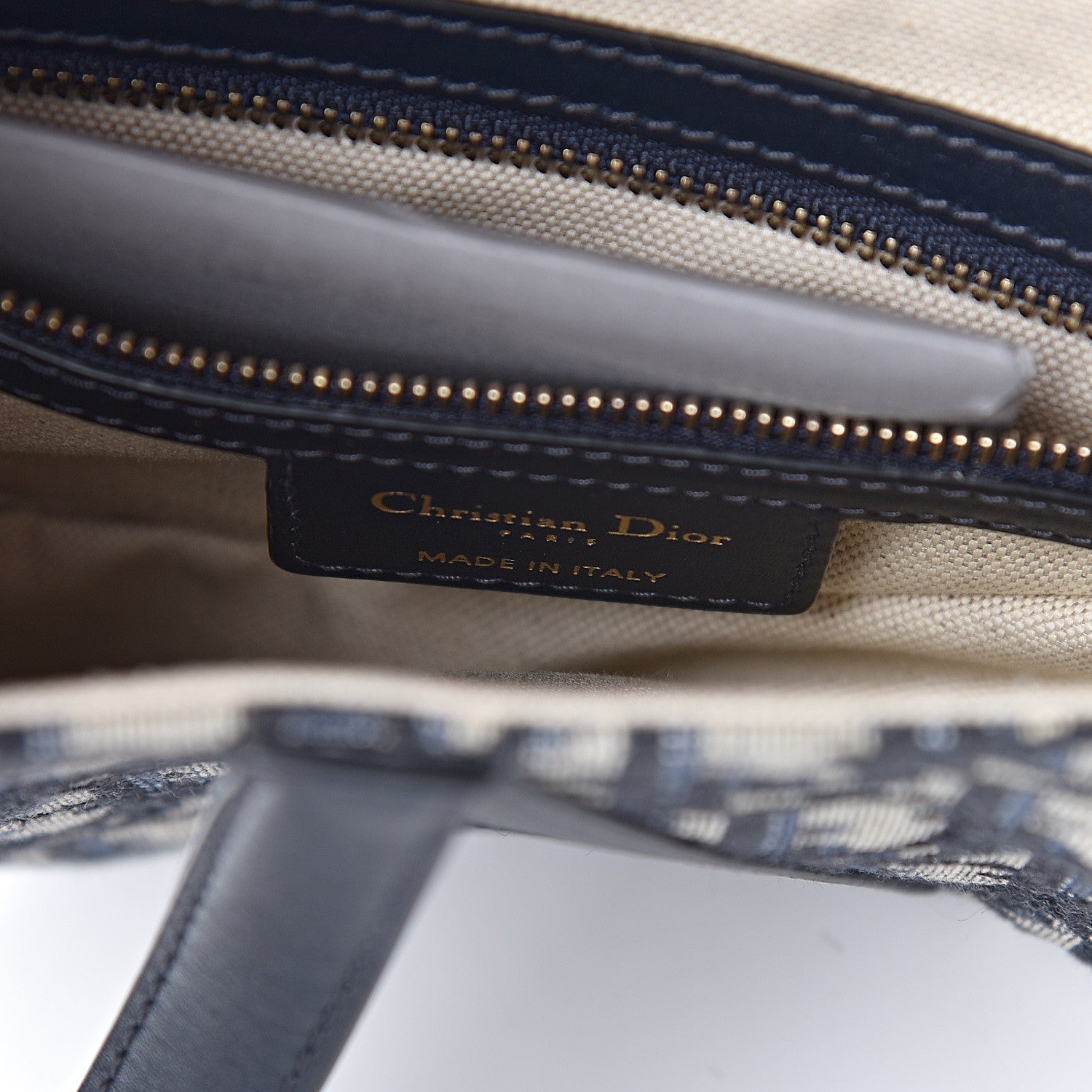 Christian Dior Oblique Saddle Bag Blue 6 of 15