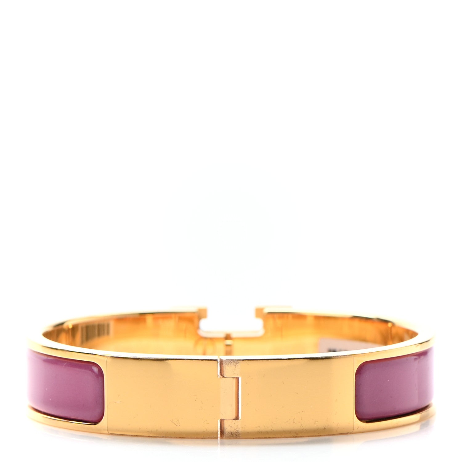 Hermes Enamel Narrow Clic Clac H Bracelet PM Rose Azalee 3 of 5
