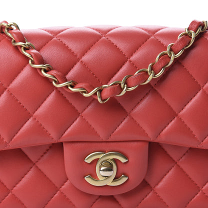 Chanel Lambskin Quilted Mini Rectangular Flap Red 11 of 12