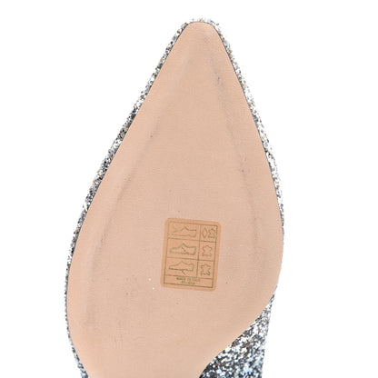 Jimmy Choo Glitter Pointy Toe Romy 60 Pumps 36 Silver Dusk Blue 9 of 9
