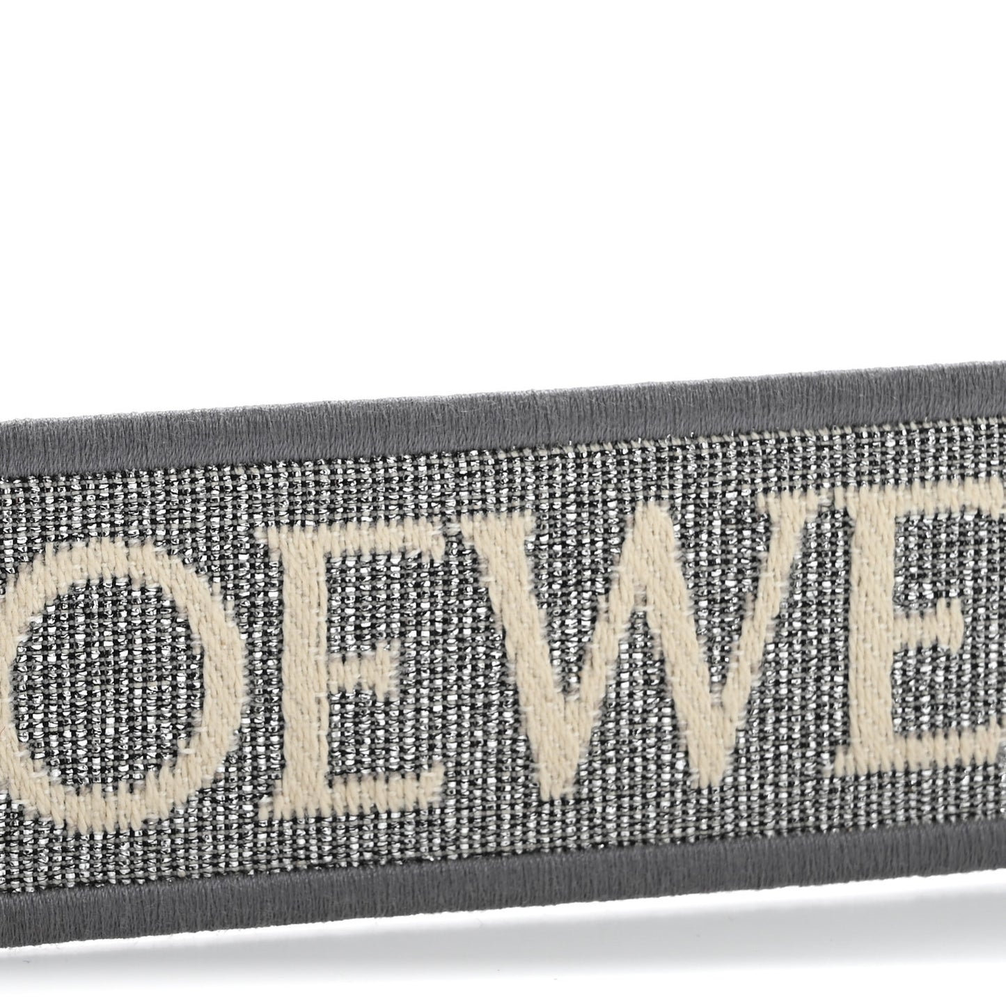 Calfskin Anagram Strap Silver