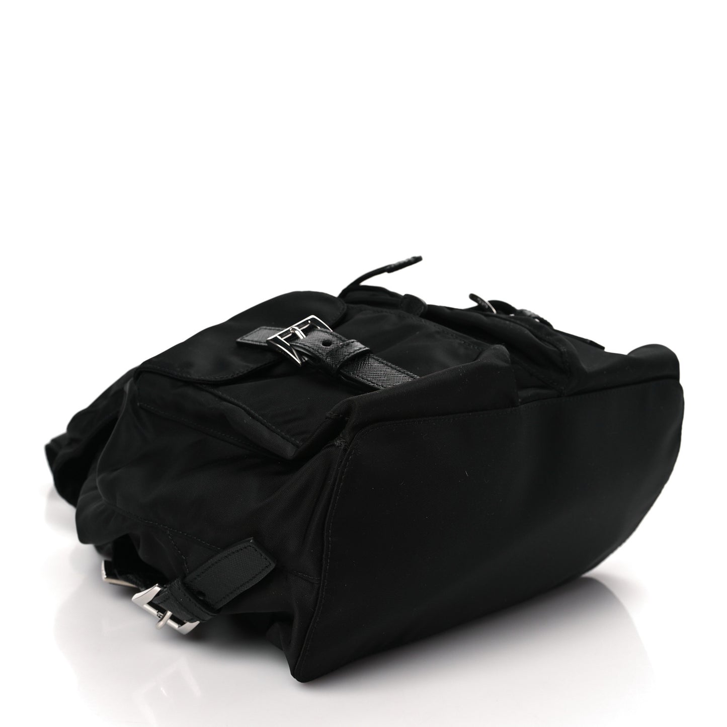 Tessuto Nylon Saffiano Small Backpack Black