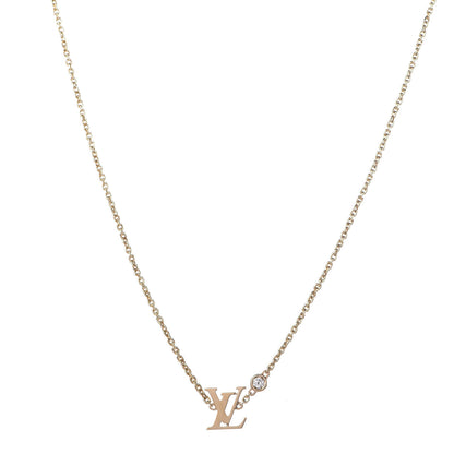 Louis Vuitton 18K Yellow Gold Diamond Idylle Blossom LV Pendant Necklace 1 of 6