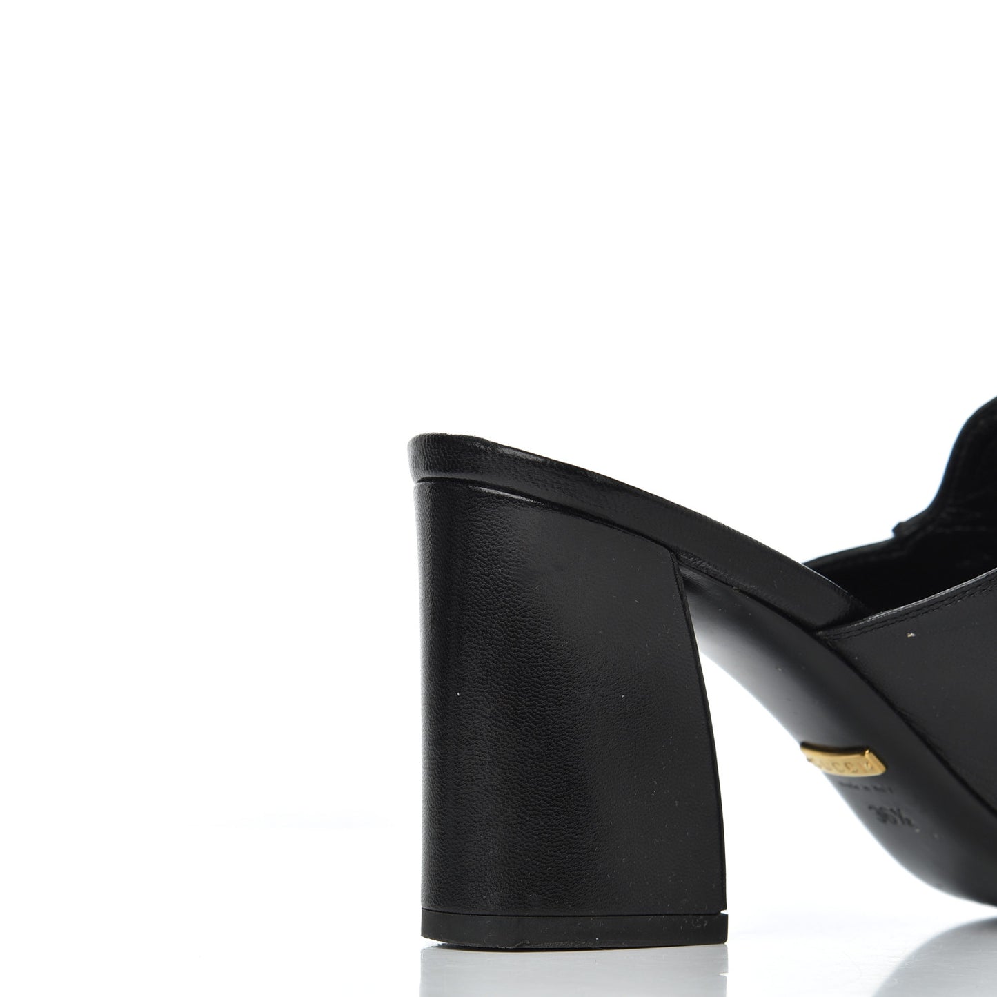 Malaga Kid Horsebit Princetown Mid Heel Mules 36.5 Black
