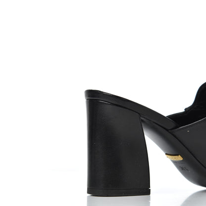 Gucci Malaga Kid Horsebit Princetown Mid Heel Mules 36.5 Black 14 of 21