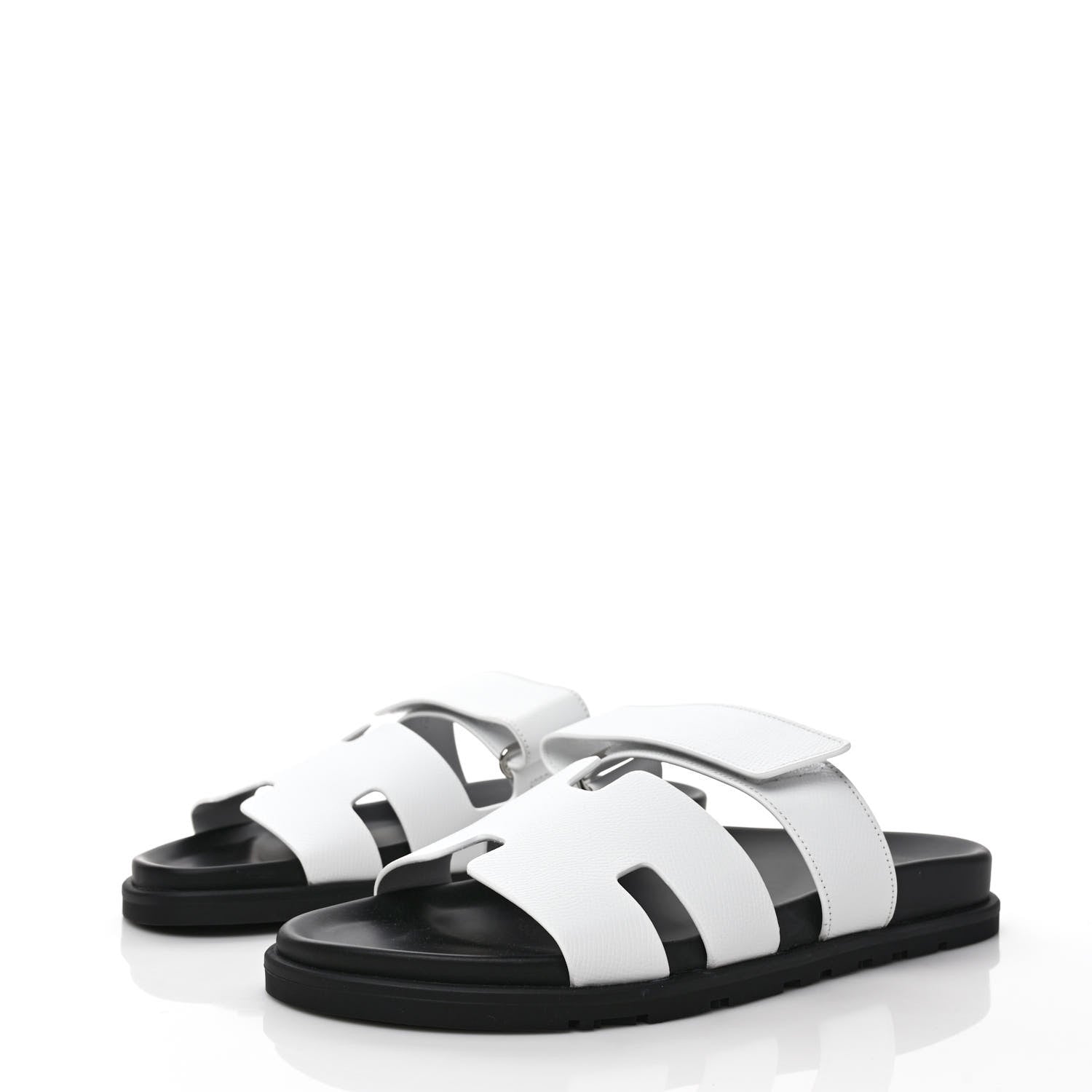 Hermes Epsom Womens Chypre Sandals 41 White 3 of 9