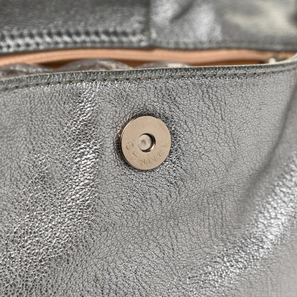 Chanel Metallic Deerskin Luxe Ligne Flap Silver 13 of 21