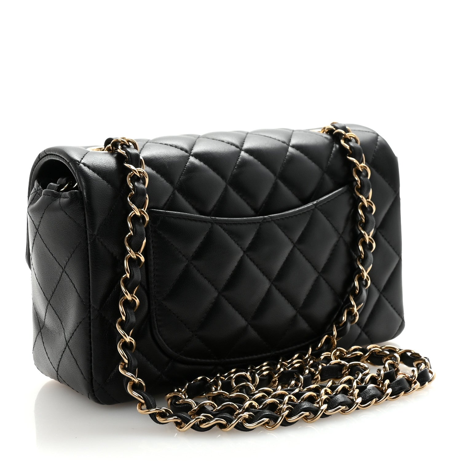 Chanel Lambskin Quilted Mini Rectangular Flap Black 3 of 11