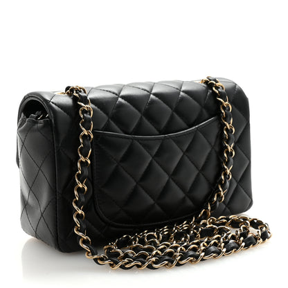 Chanel Lambskin Quilted Mini Rectangular Flap Black 3 of 11