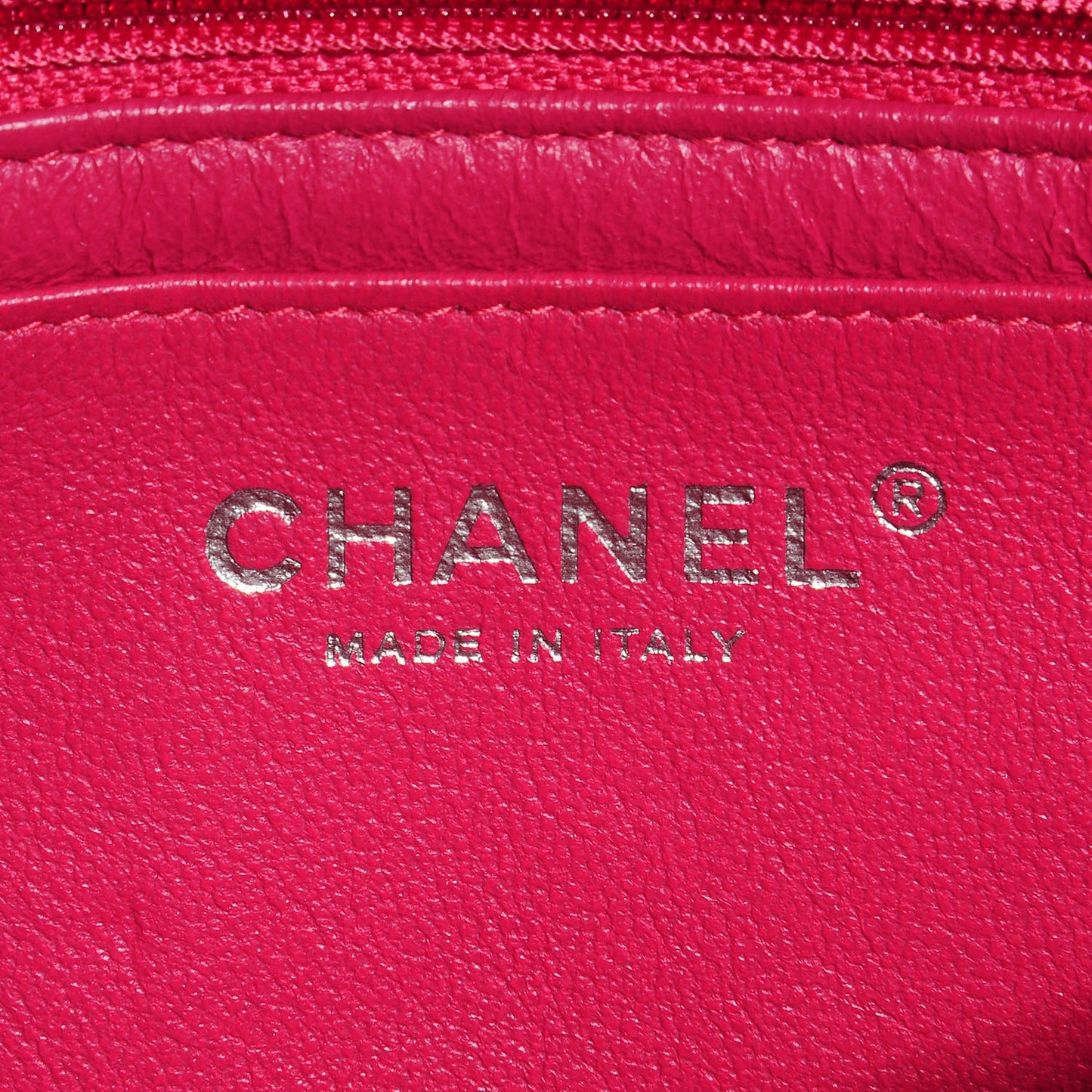 Patent Quilted Mini Rectangular Flap Fuchsia