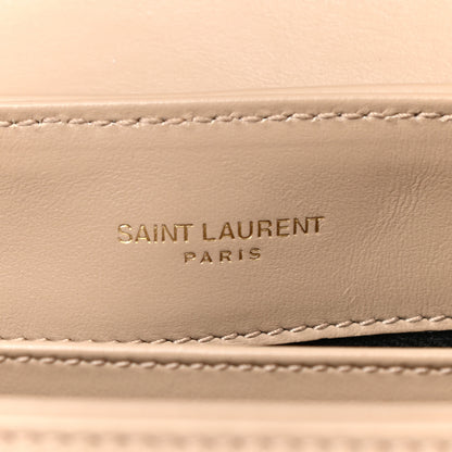 Saint Laurent Calfskin Y Quilted Monogram Toy Loulou Crossbody Bag Latte 6 of 11