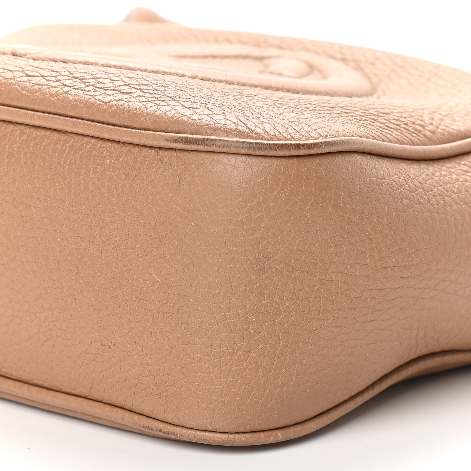 Gucci Pebbled Calfskin Small Soho Disco Bag Camelia 9 of 12