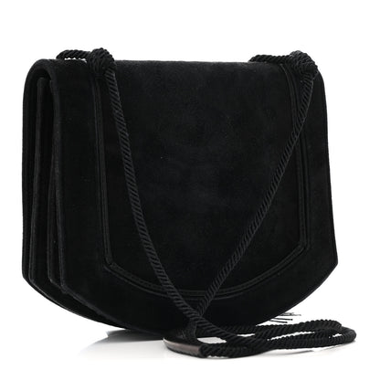 Saint Laurent Suede Medium Monogram Fetish Satchel Black 3 of 11
