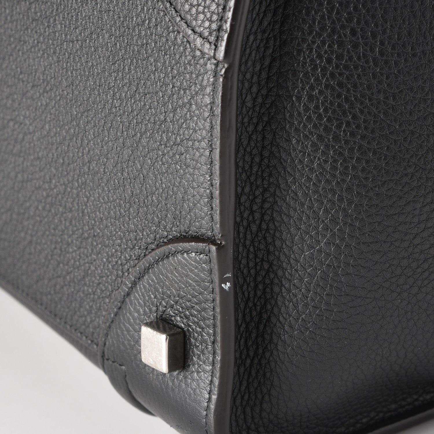 Celine Drummed Calfskin Mini Luggage Black 13 of 15