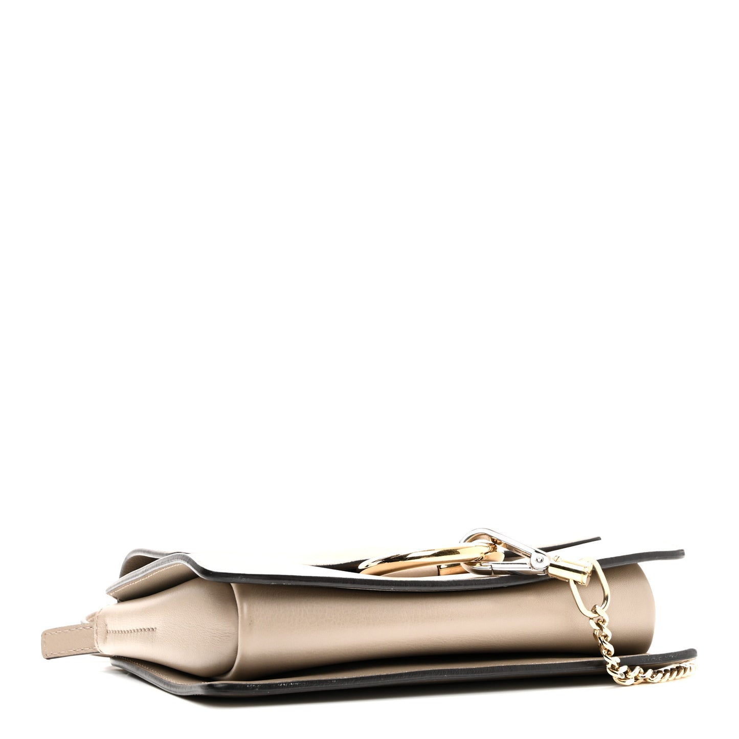Suede Calfskin Small Faye Shoulder Bag Motty Grey