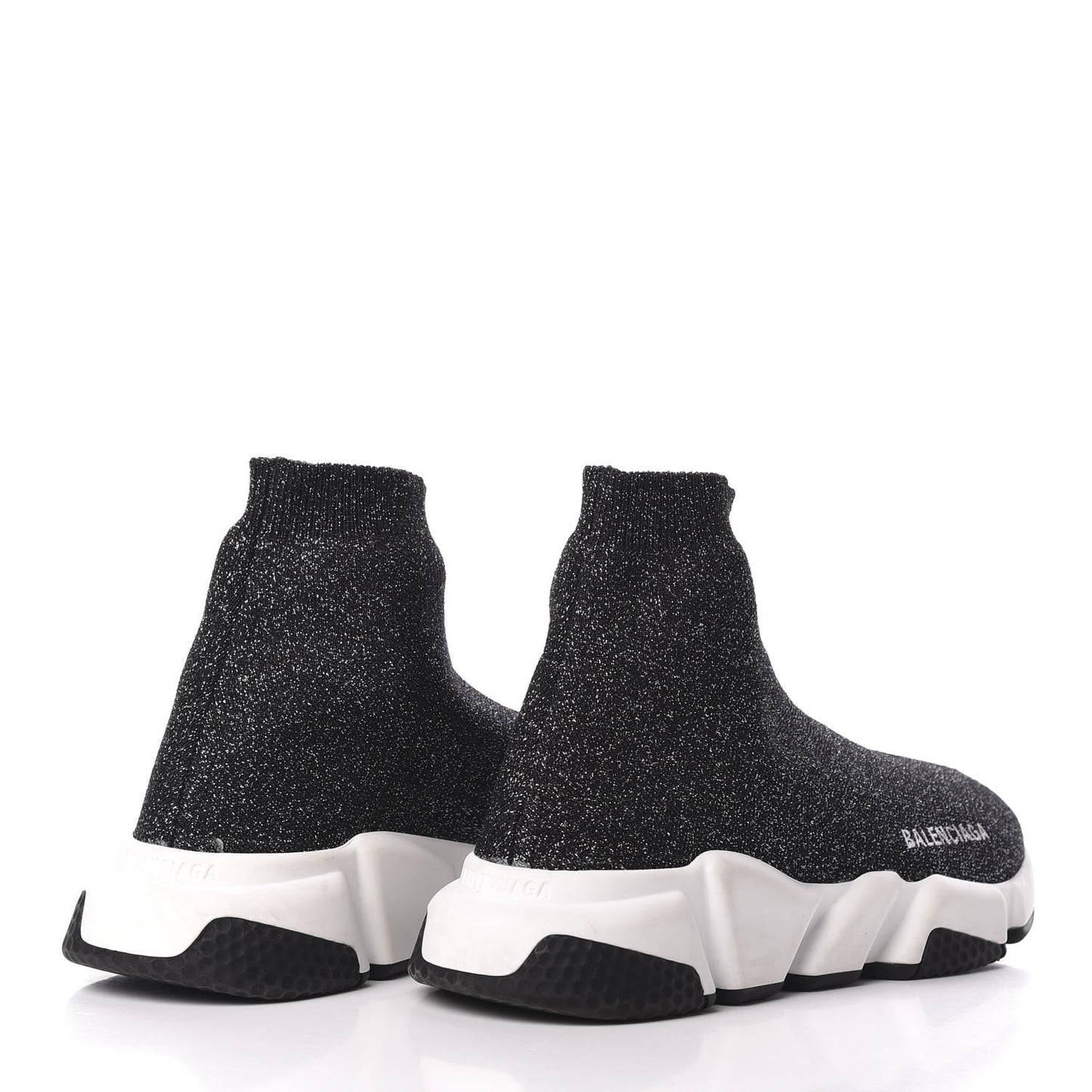 Knit Metal Womens Speed Sneakers 38 Black Gold