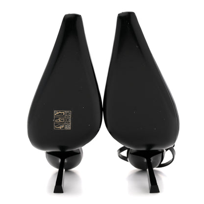 Saint Laurent Patent Calfskin Crystal Anouk Pumps 37.5 Black 6 of 12