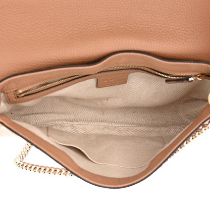 Gucci Pebbled Calfskin Medium Soho Flap Crossbody Camelia 5 of 12