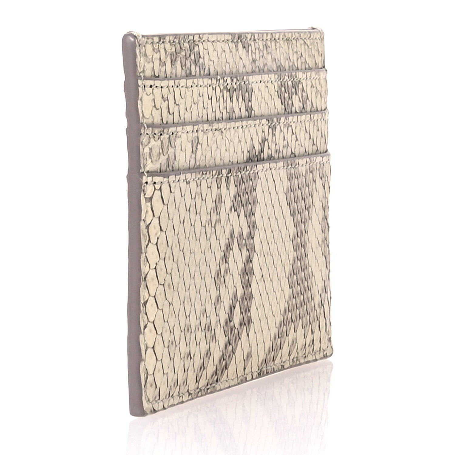 Christian Dior Snakeskin Dior Card Holder Beige Multicolor 3 of 8