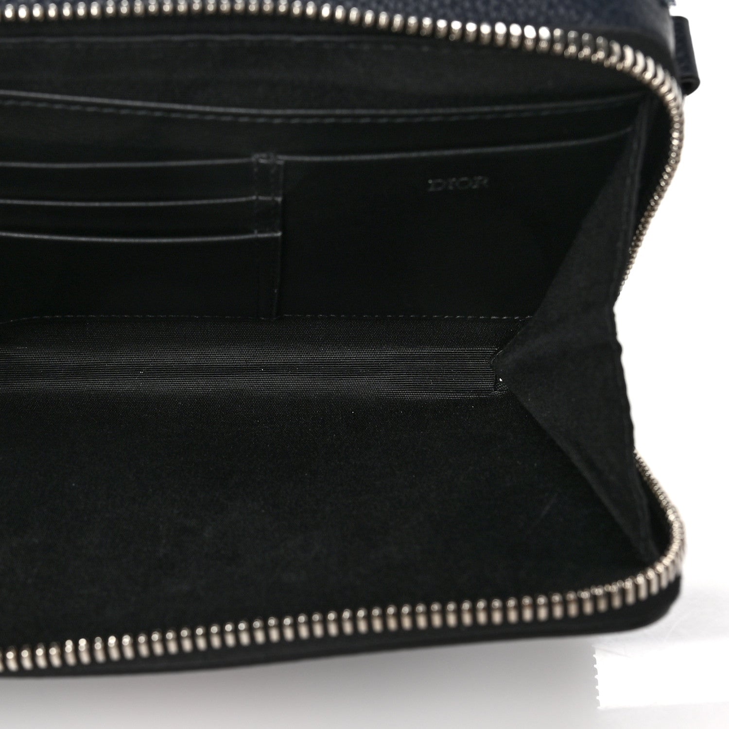 Christian Dior X SHAWN STUSSY Grained Calfskin Ox Head Crossbody Double Zip Crossbody Pouch Navy Blue 5 of 9
