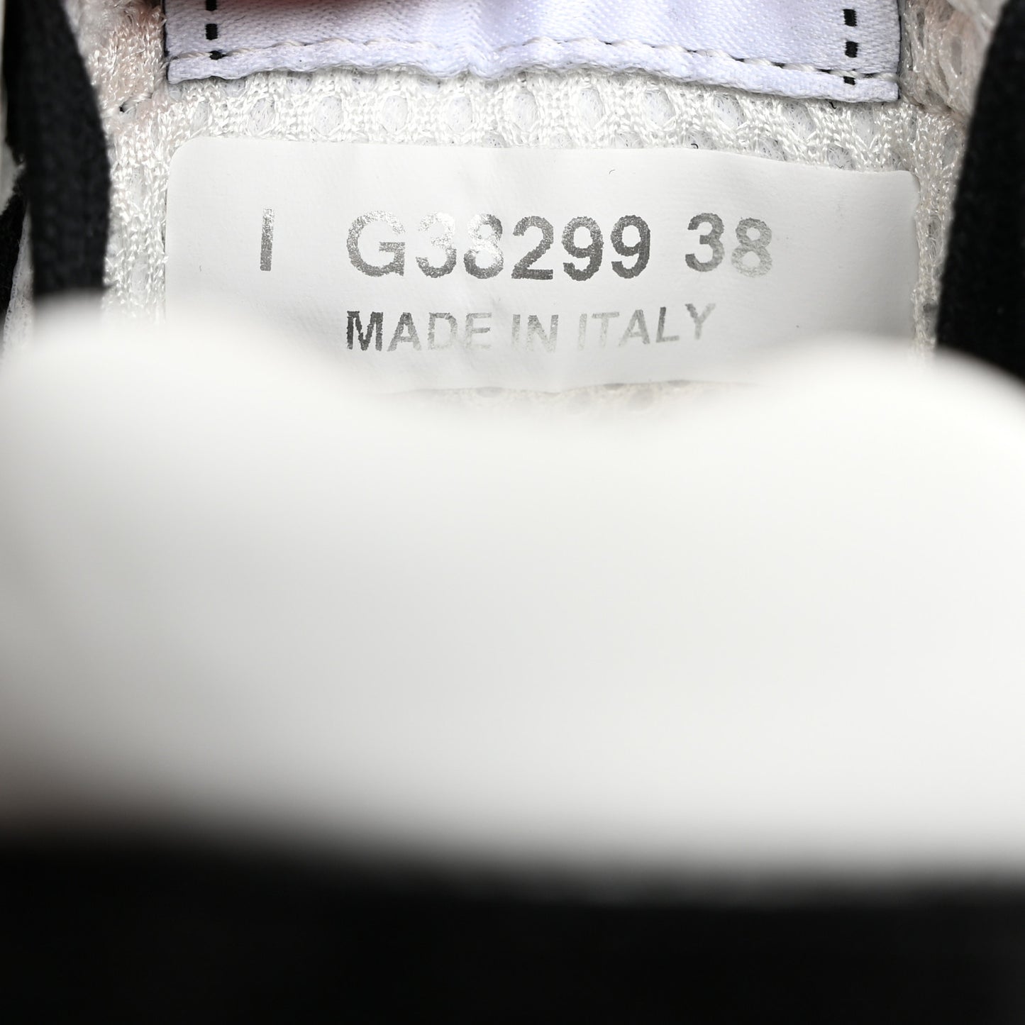 Mesh Suede Grained Calfskin Womens CC Sneakers 38 Black White