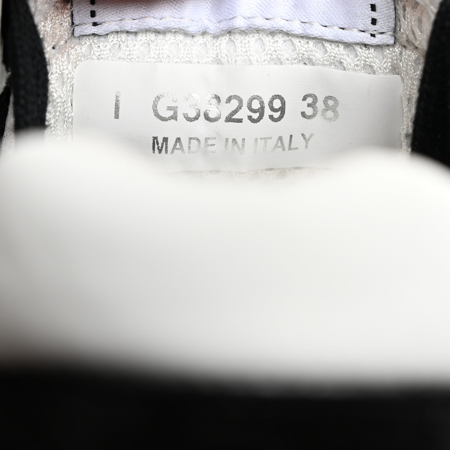 Chanel Mesh Suede Grained Calfskin Womens CC Sneakers 38 Black White 7 of 9