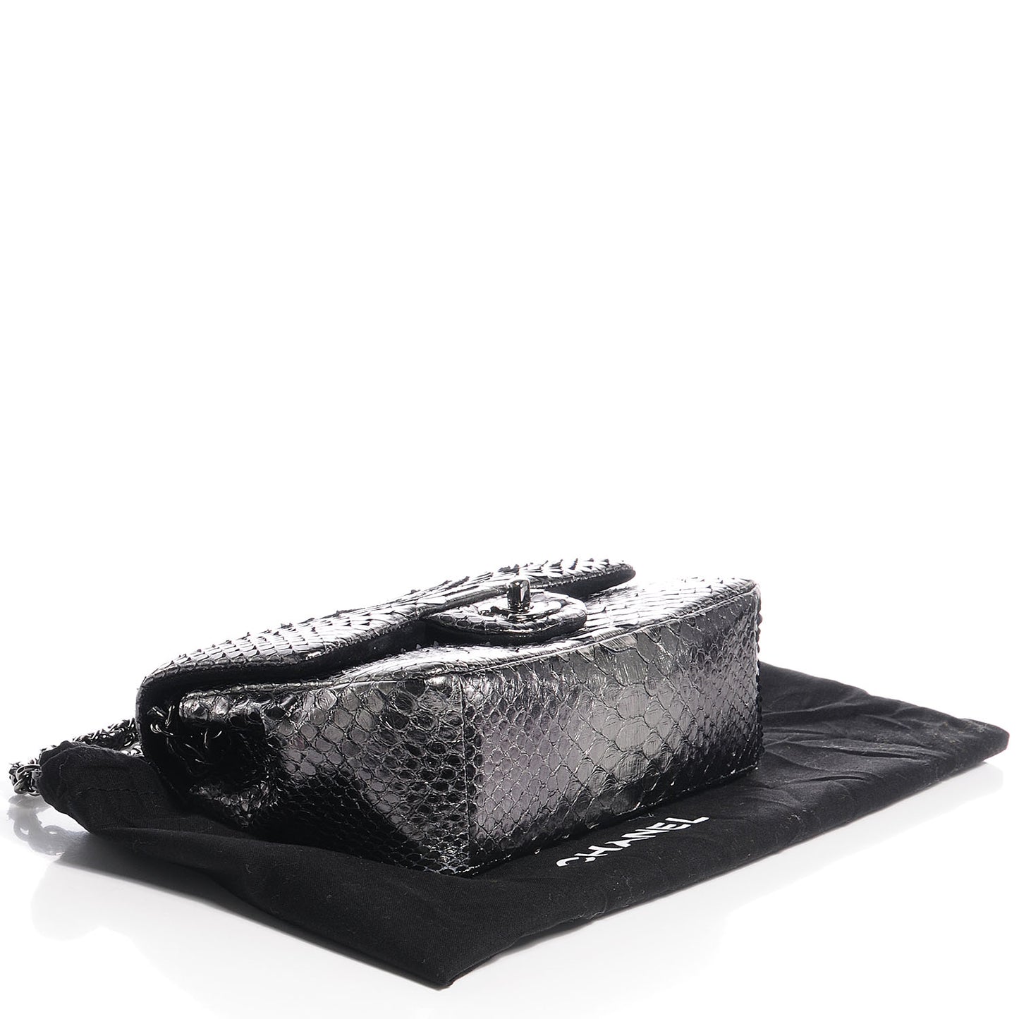 Metallic Python Mini Rectangular Flap Bag