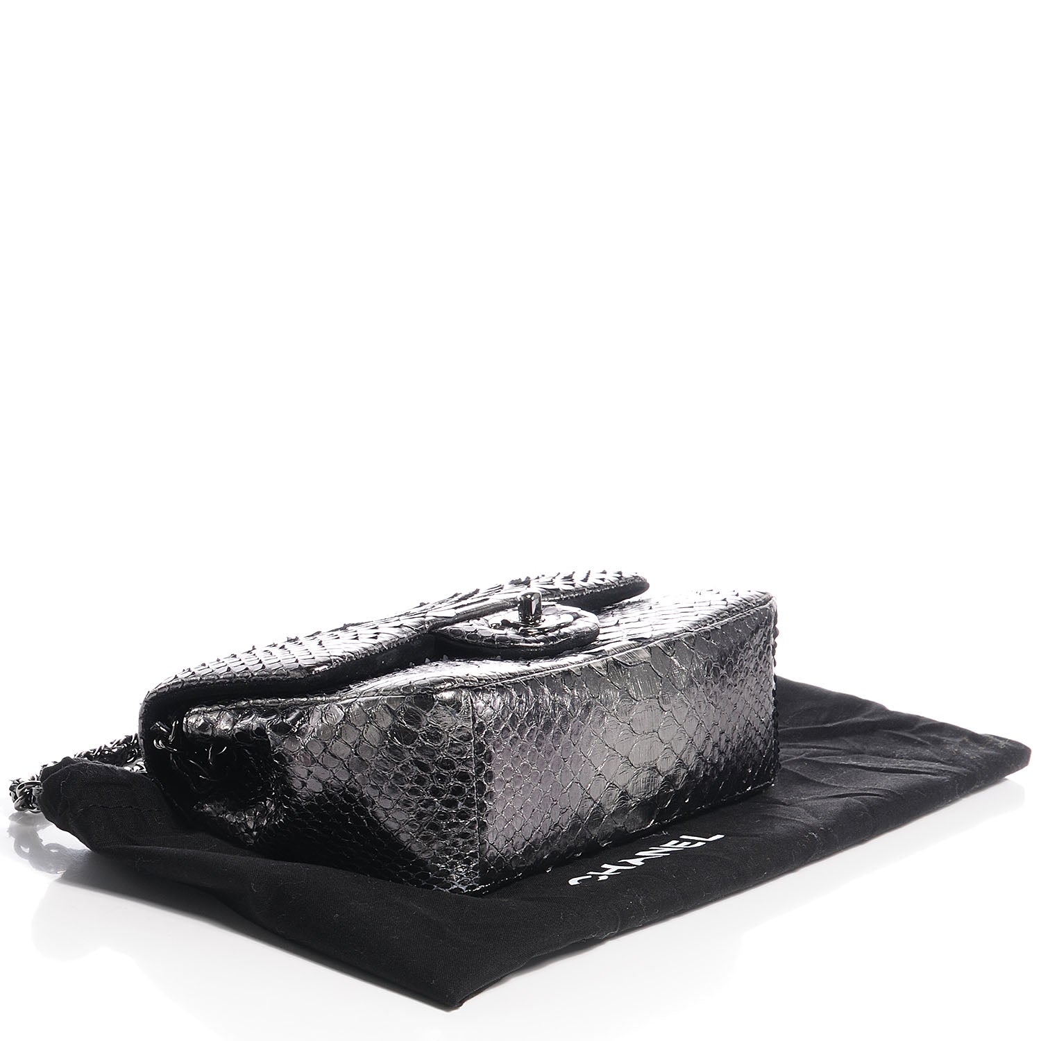 Chanel Metallic Python Mini Rectangular Flap Bag 4 of 8