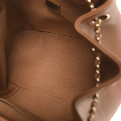 Chanel Quilted Small Duma Pockets Drawstring Backpack Light Brown 5 of 10