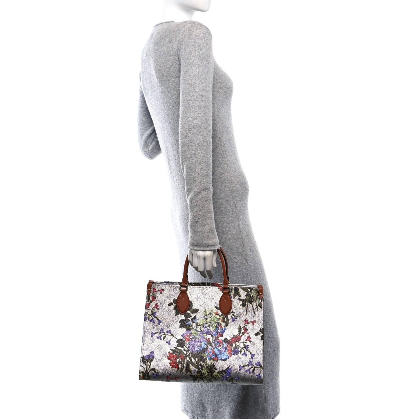 Metallic Monogram LV Garden OnTheGo MM Silver