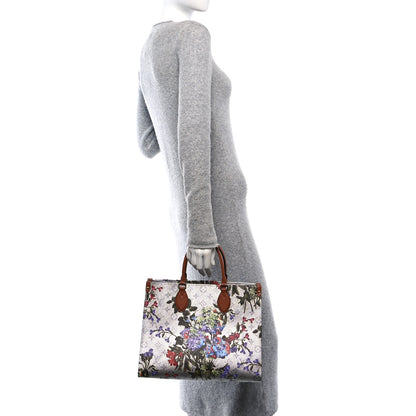Louis Vuitton Metallic Monogram LV Garden OnTheGo MM Silver 2 of 9