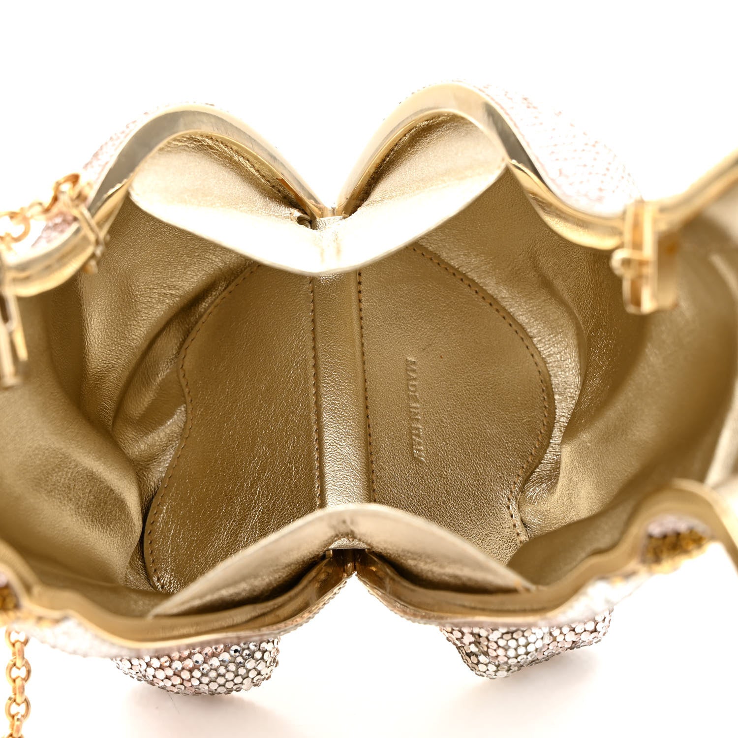 Judith Leiber Crystal Luna Puppy Dog Minaudiere Clutch White Gold 6 of 14