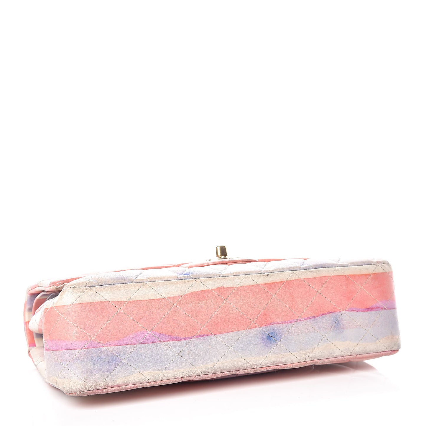 Lambskin Quilted Medium Double Flap Multicolor