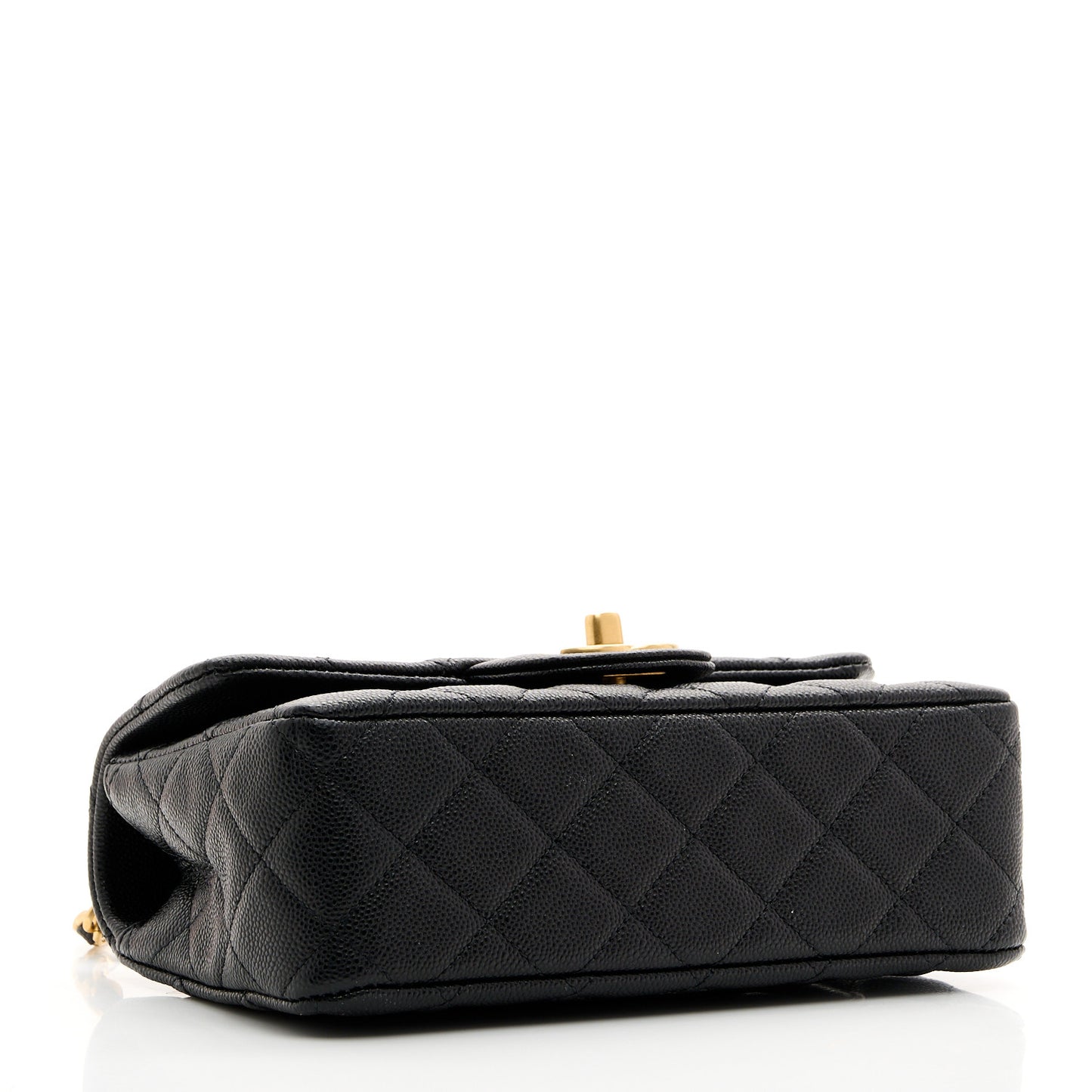 Caviar Quilted Mini Handy CC Flap Burgundy Black