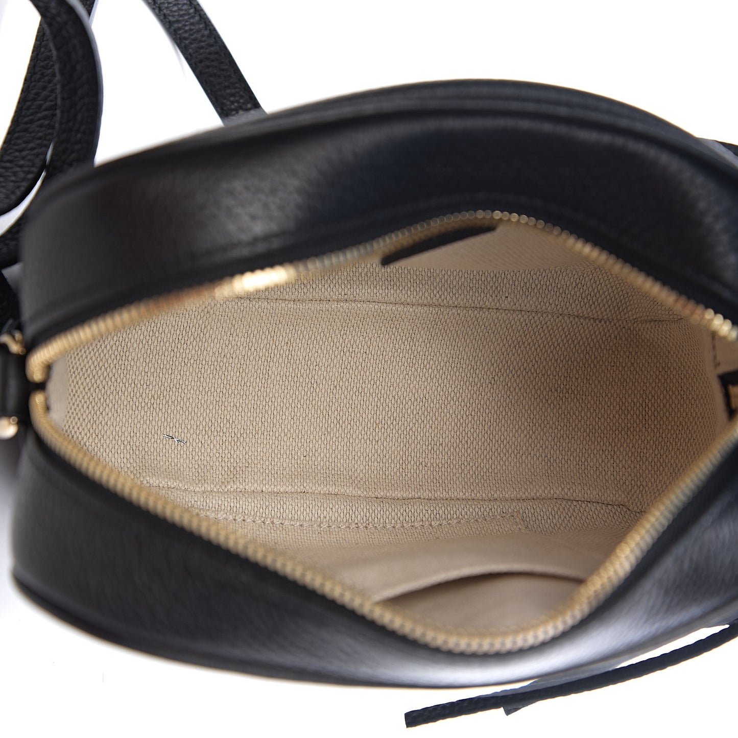 Pebbled Calfskin Small Soho Disco Bag Black