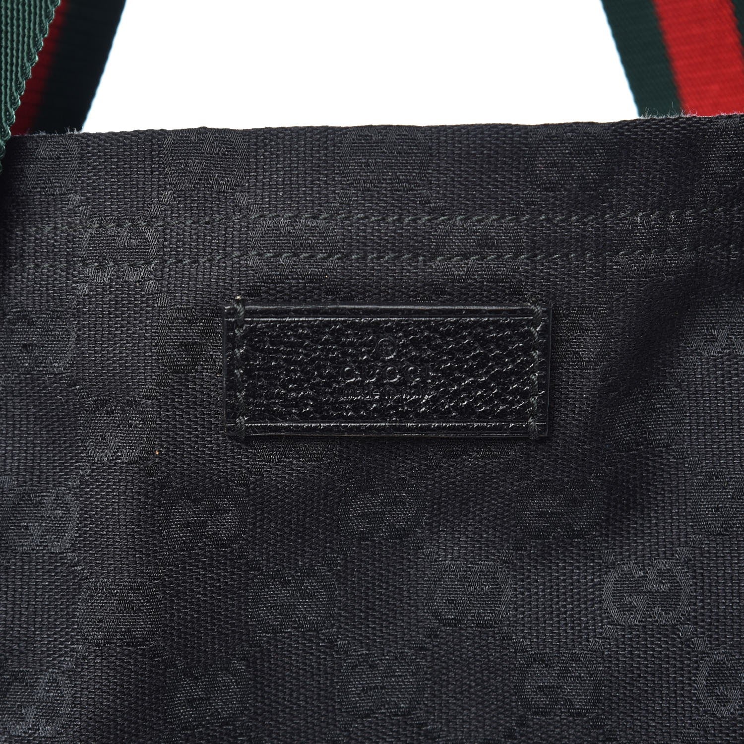Gucci GG Monogram Medium Web Handle Vertical Tote Black 7 of 10
