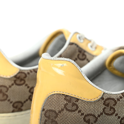 Gucci Monogram Web Sneakers 38 Yellow 10 of 11