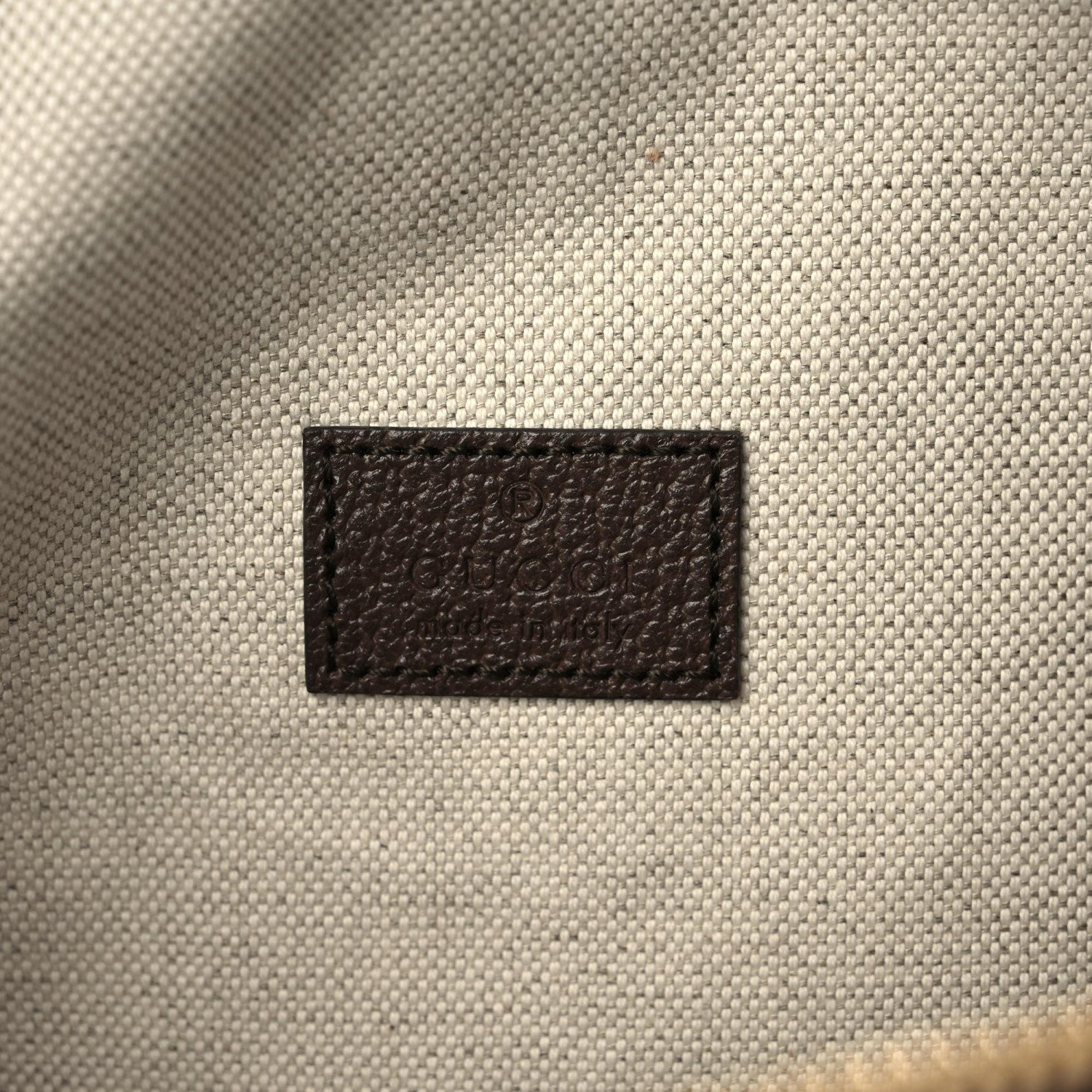 Gucci Monogram Jumbo GG Textured Dollar Calfskin Web Belt Bag Camel Ebony New Acero 7 of 7
