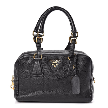 Prada Vitello Daino Bowler Black 1 of 9