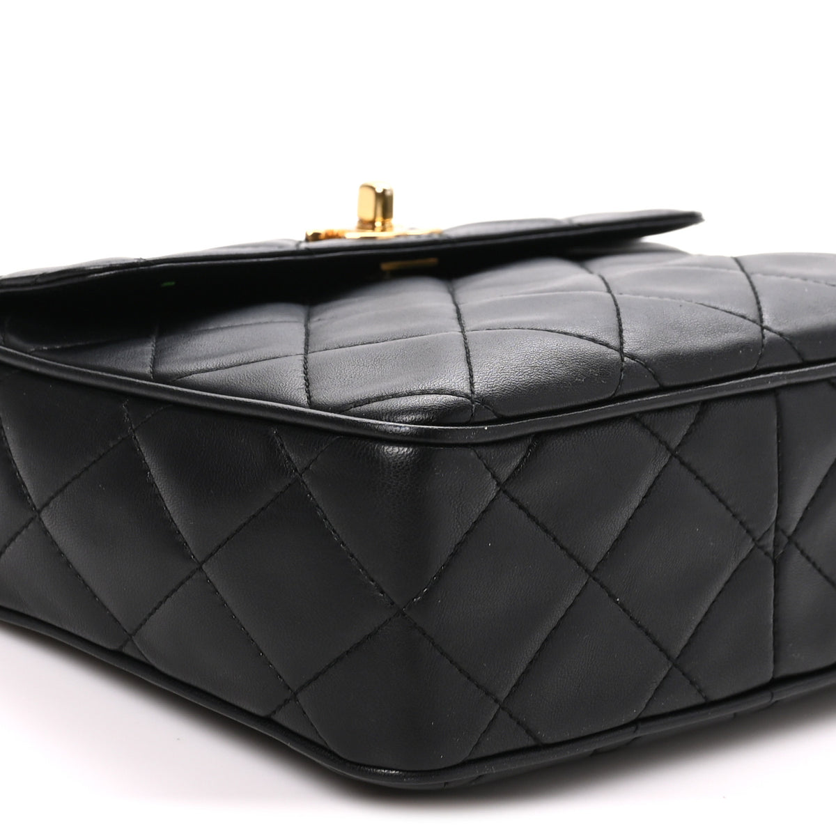 Chanel Lambskin Quilted Camera Case Black 9 of 10
