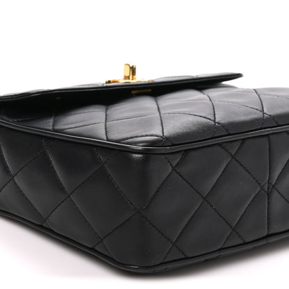 Chanel Lambskin Quilted Camera Case Black 9 of 10