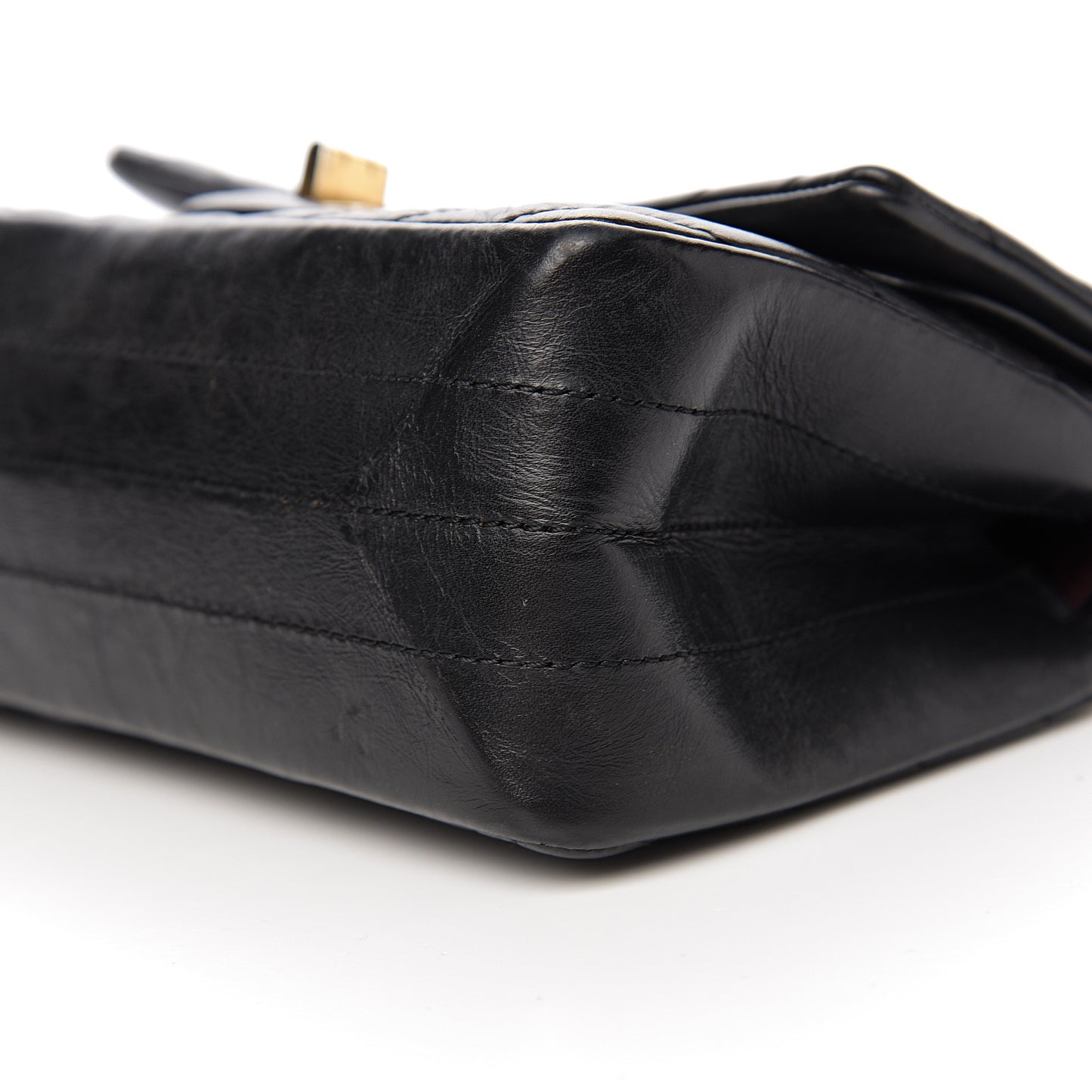 Aged Calfskin Chevron Quilted 2.55 Reissue 224 Flap Black
