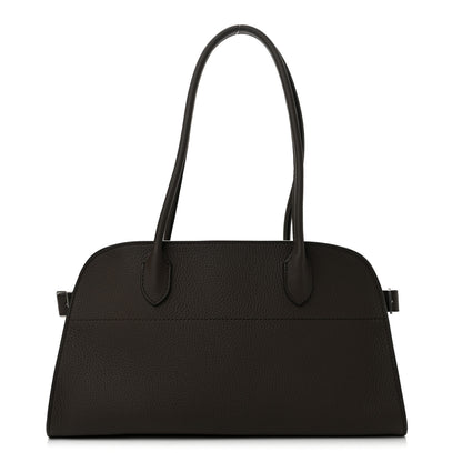 The Row Matte Grained Calfskin Margaux Shoulder 12 Deep Brown 1 of 10