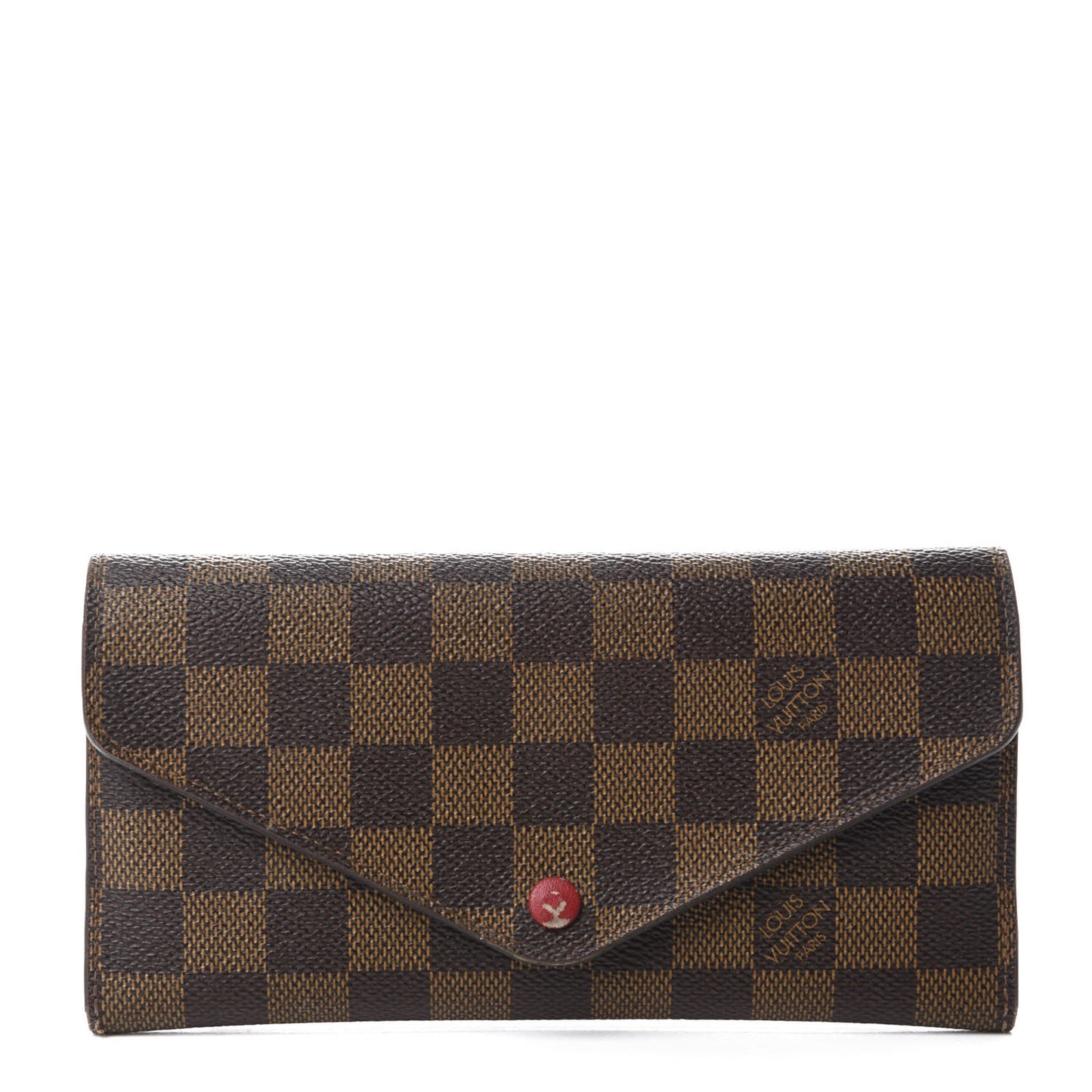 Damier Ebene Josephine Wallet Red
