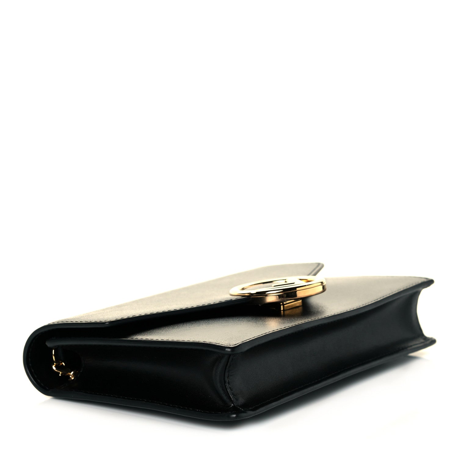 Fendi Vitello Liberty Lucido F is Fendi Medium Envelope Wallet on Chain Black 4 of 7