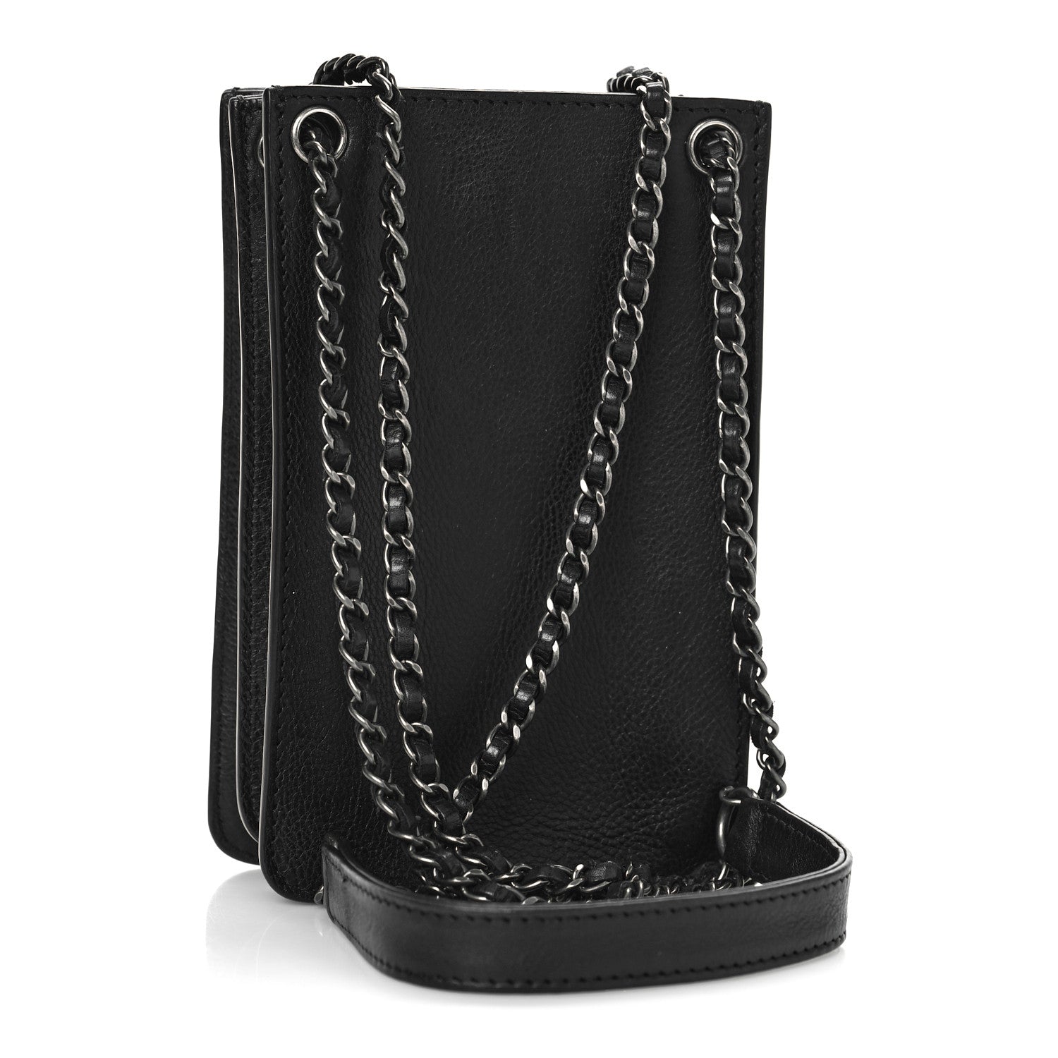 Chanel Calfskin CC Phone Holder Crossbody Black 3 of 10