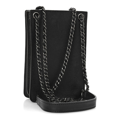 Chanel Calfskin CC Phone Holder Crossbody Black 3 of 10